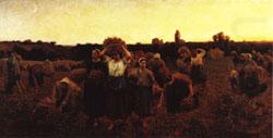 Jules Breton The Recall of the Gleaners china oil painting image